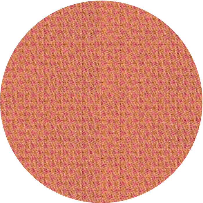 Square Patterned Orange Rug, pat3648rd