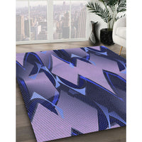 Patterned Blue Rug, pat3649blu