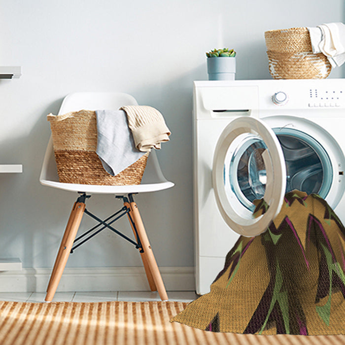 Machine Washable Transitional Caramel Brown Rug in a Washing Machine, wshpat3649brn