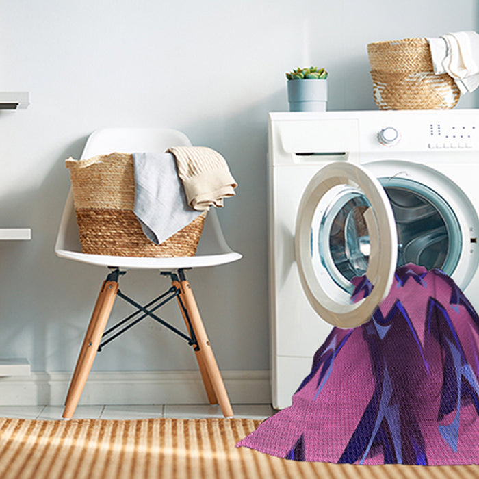 Machine Washable Transitional Purple Rug in a Washing Machine, wshpat3649pur
