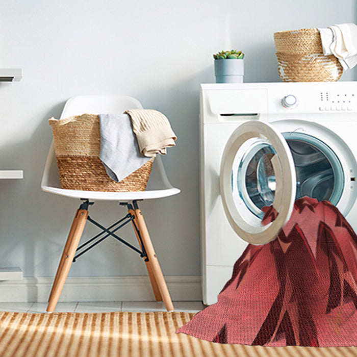 Machine Washable Transitional Cranberry Red Rug in a Washing Machine, wshpat3649rd