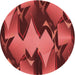 Square Patterned Cranberry Red Rug, pat3649rd