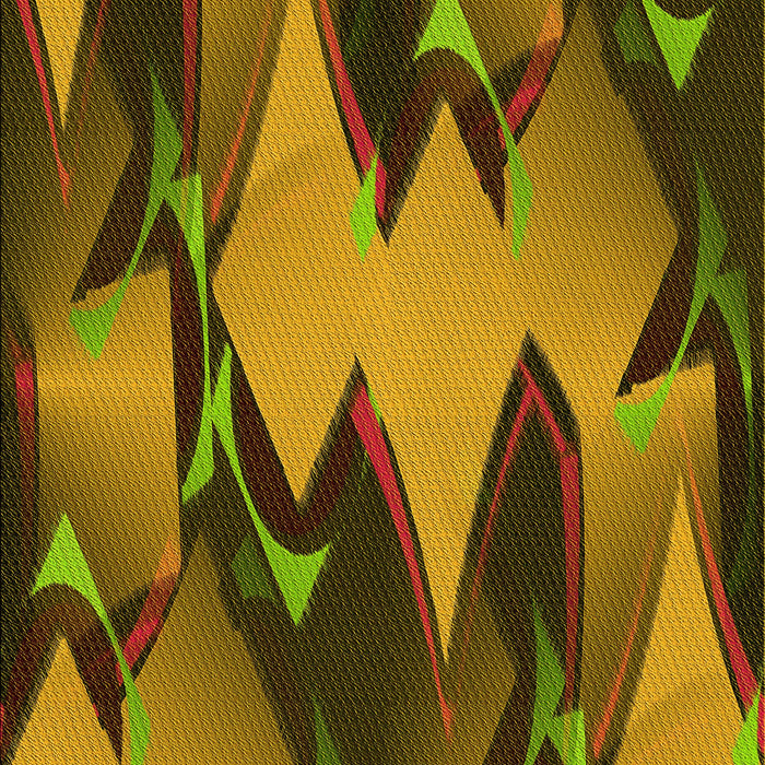 Patterned Orange Gold Rug, pat3649yw