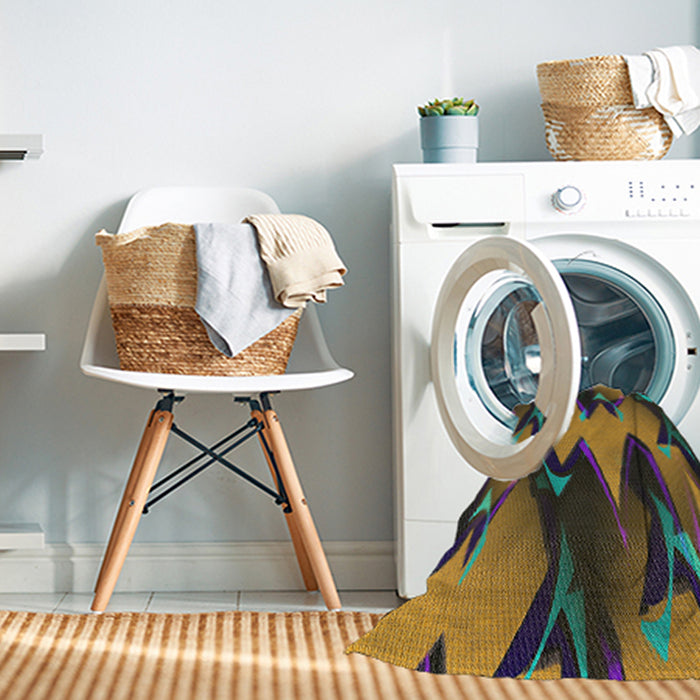 Machine Washable Transitional Brass Green Rug in a Washing Machine, wshpat3649