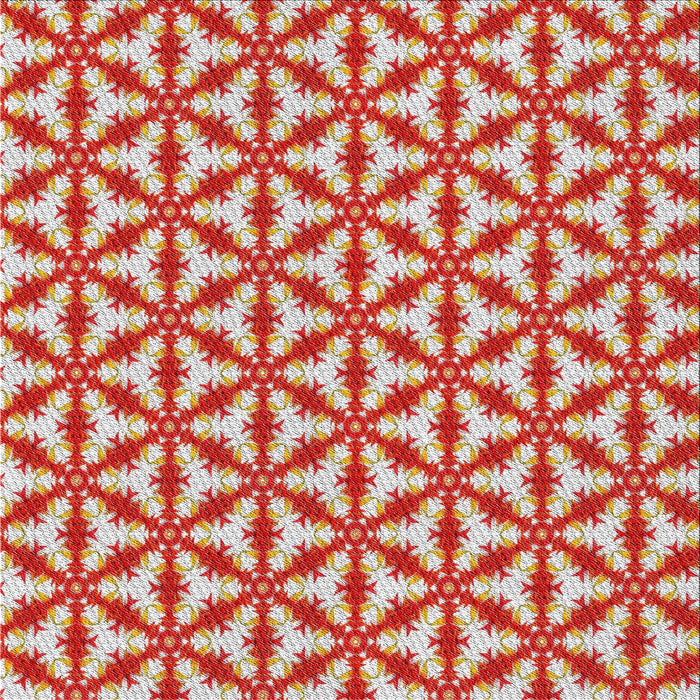 Square Patterned Red Novelty Rug, pat364