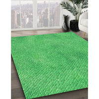 Patterned Neon Green Rug, pat3650grn