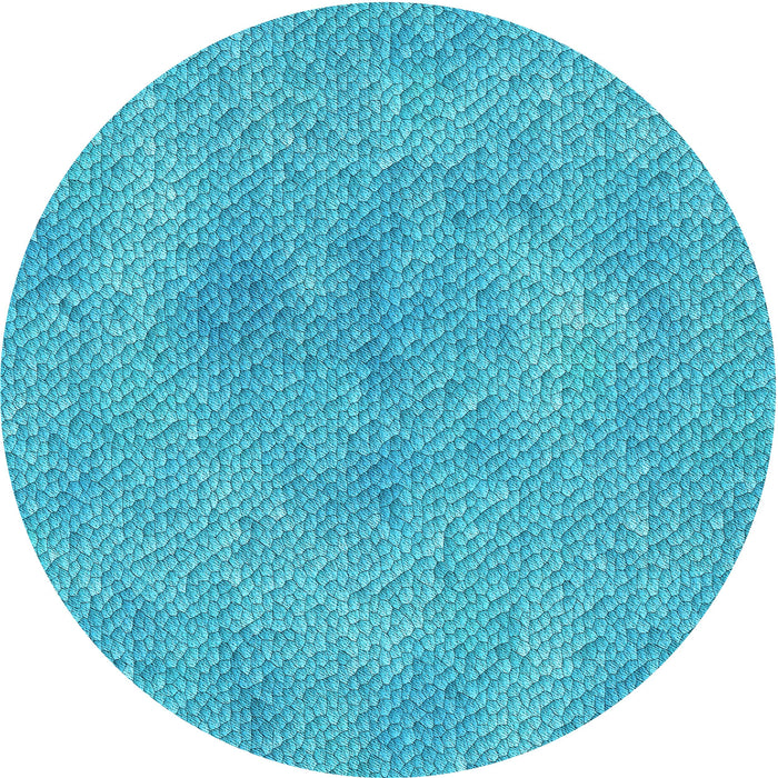 Square Patterned Dark Turquoise Green Rug, pat3650lblu