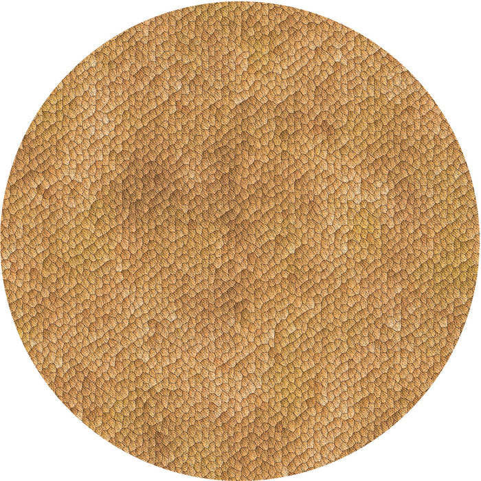 Square Patterned Orange Rug, pat3650org