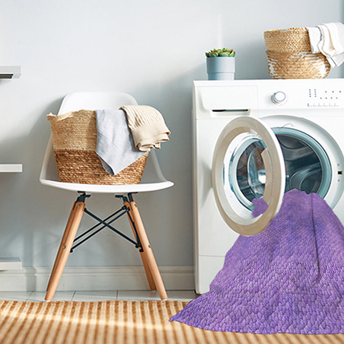 Machine Washable Transitional Bright Lilac Purple Rug in a Washing Machine, wshpat3650pur