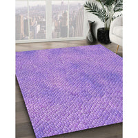 Patterned Bright Lilac Purple Rug, pat3650pur