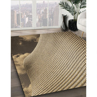 Patterned Dark Brown Rug, pat3651brn