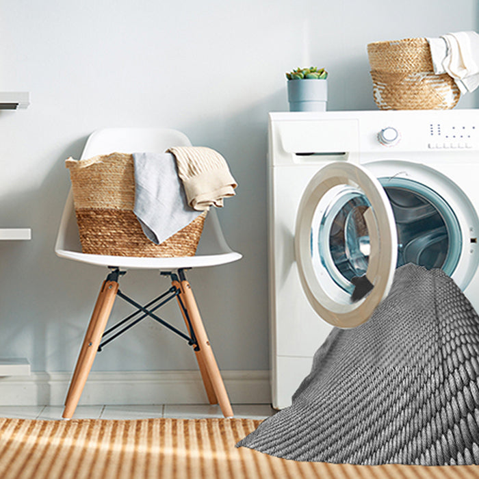 Machine Washable Transitional Cloud Gray Rug in a Washing Machine, wshpat3651gry