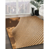 Patterned Red Brown Rug, pat3651org