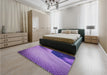 Patterned Amethyst Purple Rug in a Bedroom, pat3651pur