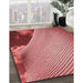 Patterned Light Coral Pink Rug in Family Room, pat3651rd