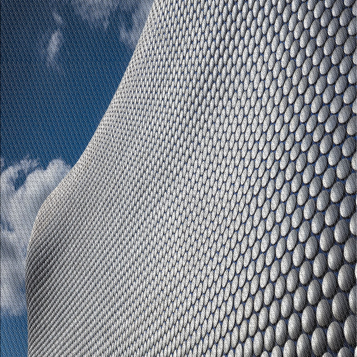 Patterned Dark Blue Grey Blue Novelty Rug, pat3651