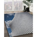 Machine Washable Transitional Dark Blue Grey Blue Rug in a Family Room, wshpat3651