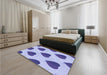 Patterned Periwinkle Purple Rug in a Bedroom, pat3652blu