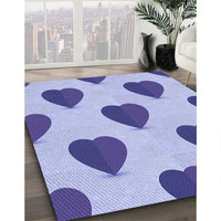 Patterned Periwinkle Purple Rug, pat3652blu