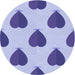 Square Patterned Periwinkle Purple Rug, pat3652blu