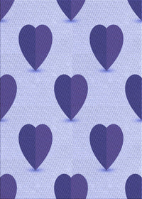 Machine Washable Transitional Periwinkle Purple Rug, wshpat3652blu