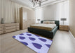 Round Machine Washable Transitional Periwinkle Purple Rug in a Office, wshpat3652blu