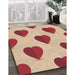 Machine Washable Transitional Red Rug in a Family Room, wshpat3652brn