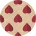 Square Patterned Red Rug, pat3652brn