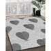 Patterned Gray Rug in Family Room, pat3652gry