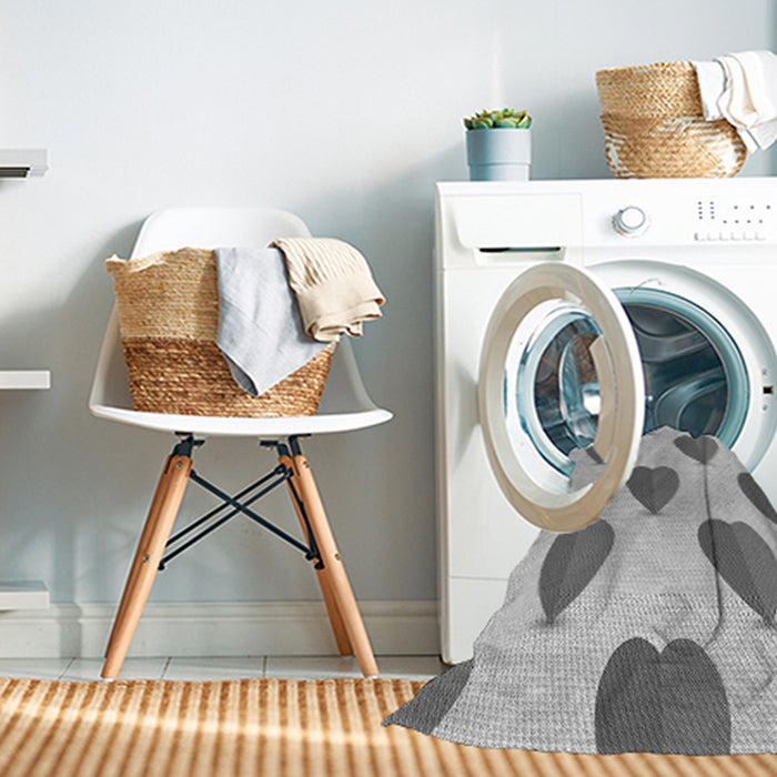 Machine Washable Transitional Gray Rug in a Washing Machine, wshpat3652gry