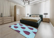 Patterned French Lilac Purple Rug in a Bedroom, pat3652lblu