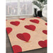Machine Washable Transitional Pastel Orange Rug in a Family Room, wshpat3652org
