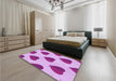 Patterned Blossom Pink Rug in a Bedroom, pat3652pur