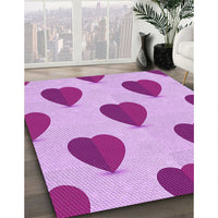 Patterned Blossom Pink Rug, pat3652pur