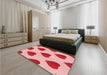 Patterned Pink Rug in a Bedroom, pat3652rd