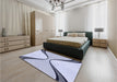 Patterned Lavender Blue Rug in a Bedroom, pat3653blu