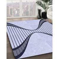 Patterned Lavender Blue Rug, pat3653blu