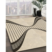 Patterned Wheat Beige Rug, pat3653brn