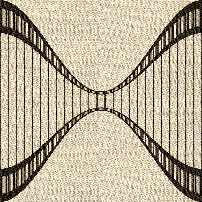 Round Patterned Wheat Beige Rug, pat3653brn