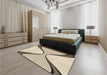 Patterned Wheat Beige Rug in a Bedroom, pat3653brn