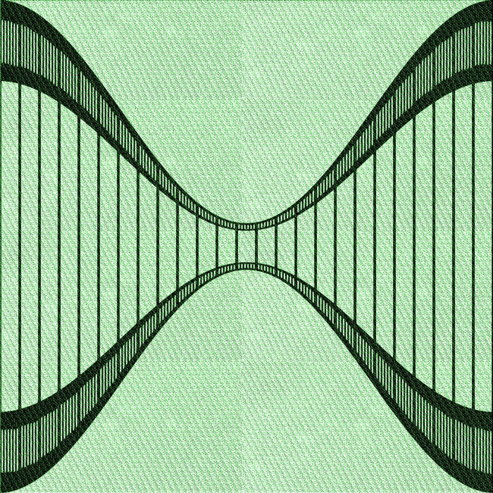 Round Patterned Mint Green Rug, pat3653grn