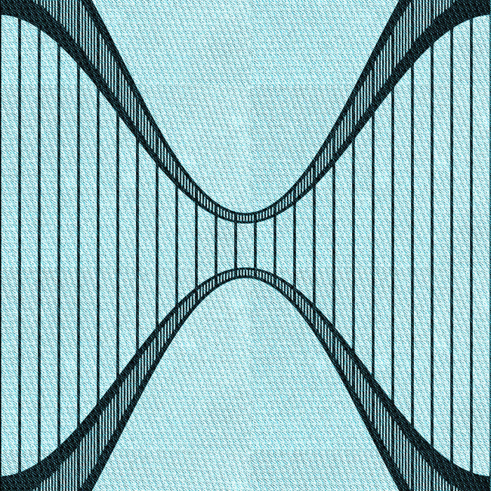 Machine Washable Transitional Deep-Sea Green Rug, wshpat3653lblu