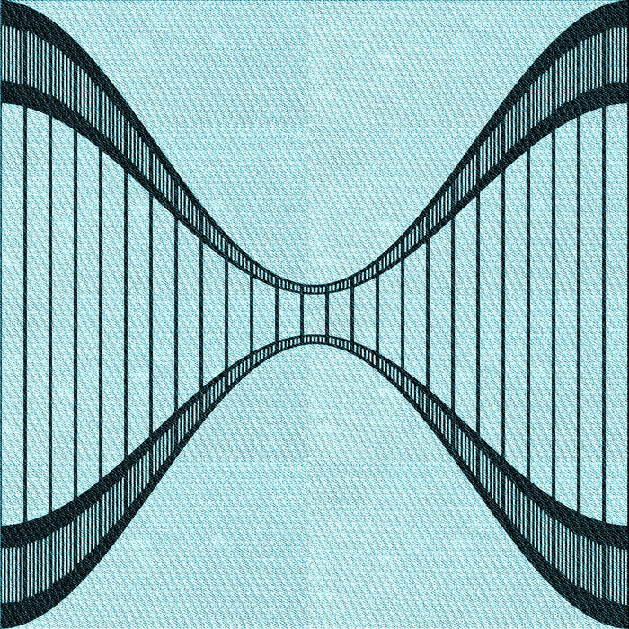 Round Patterned Deep-Sea Green Rug, pat3653lblu