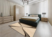 Patterned Copper Brown Rug in a Bedroom, pat3653org