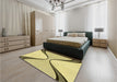 Patterned Sun Yellow Rug in a Bedroom, pat3653yw