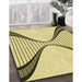 Patterned Sun Yellow Rug in Family Room, pat3653yw