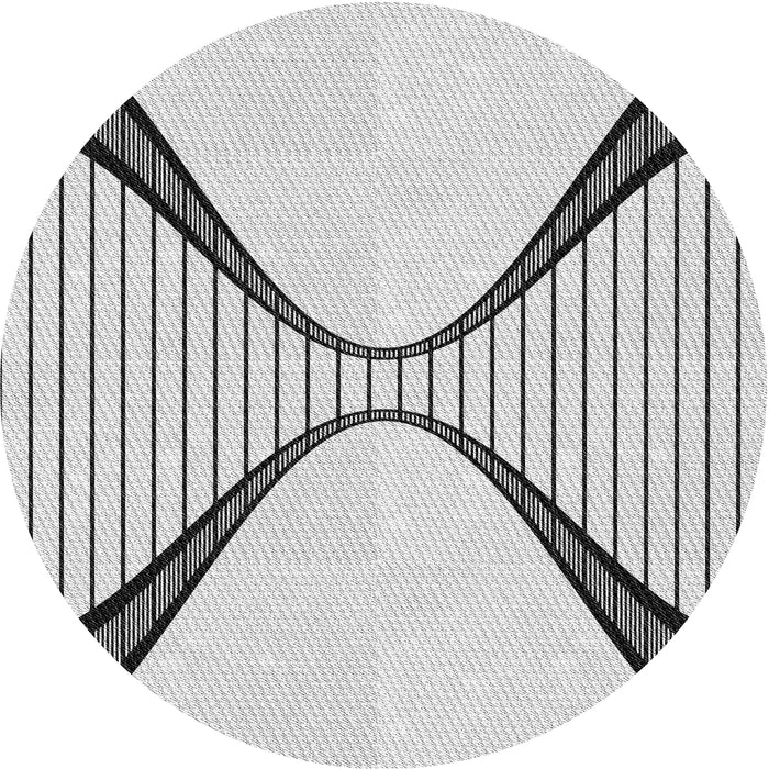 Sideview of Patterned Off-White Novelty Rug, pat3653