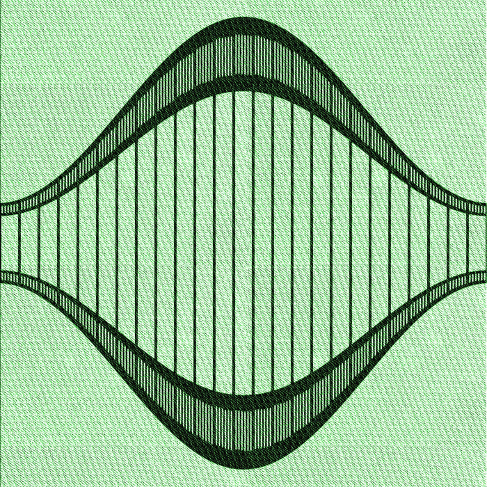 Machine Washable Transitional Mint Green Rug, wshpat3654grn