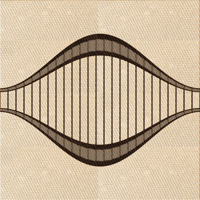 Round Patterned Bronze Brown Rug, pat3654org