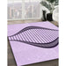 Patterned Lilac Purple Rug in Family Room, pat3654pur